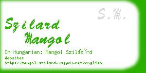 szilard mangol business card